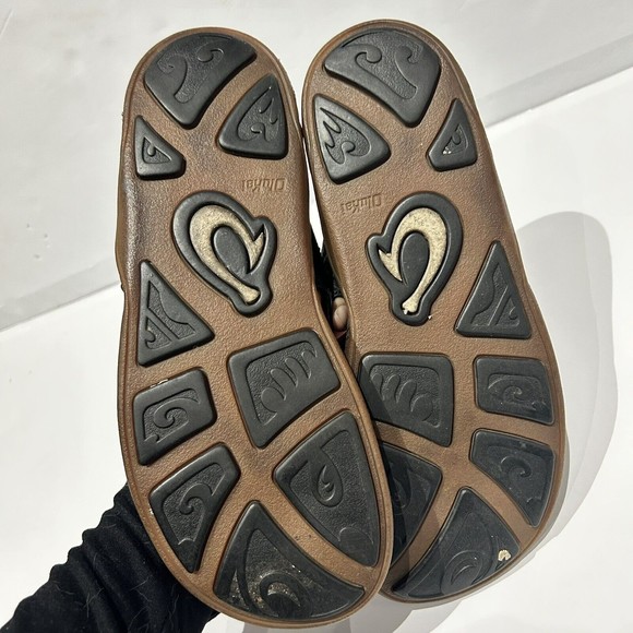 OluKai Black‎ Woman’s Shoes Flip Flops SZ 8 - Picture 4 of 4